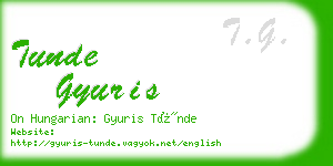 tunde gyuris business card